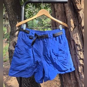 Vintage Ebtek Eddie Bauer Blue Hiking Shorts with Belt